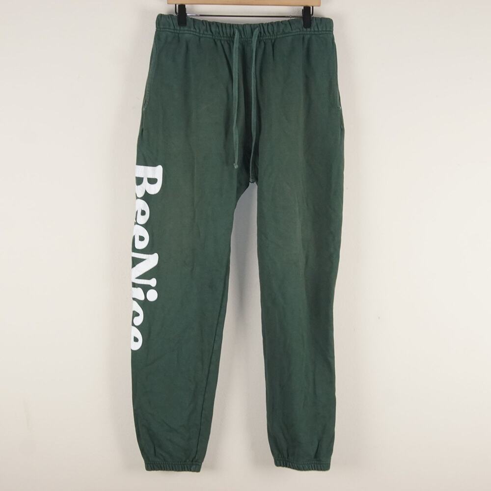 Sneaker Politics Bee Nice Green Cotton Sweatpants Mens Sz L
